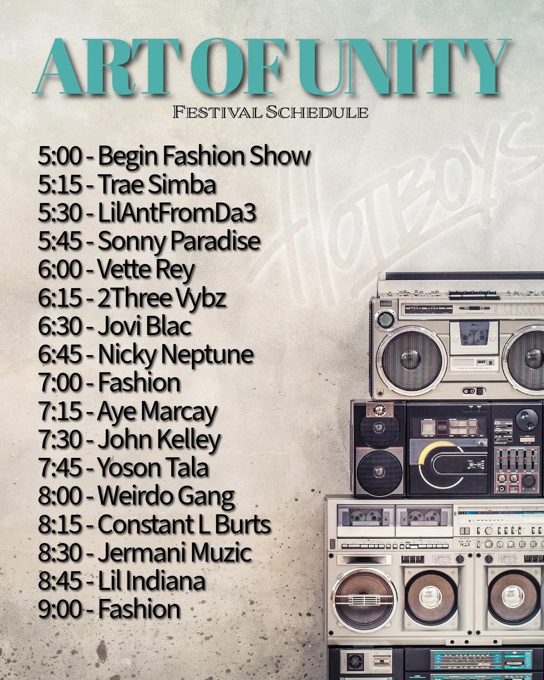 AOU Tour Schedule